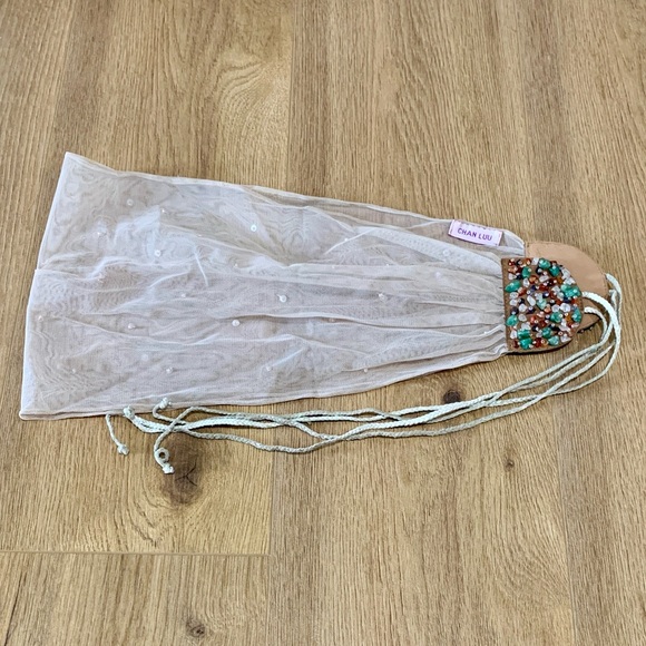 Chan Luu Accessories - Chan Luu Semi Precious Stones Mesh Belt - Beige